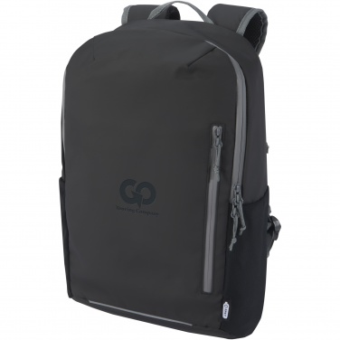 Logo trade promotional giveaway photo of: Aqua 15" GRS recycled water resistant laptop backpack 21L