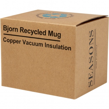 Logo trade promotional items image of: Bjorn 360 ml RCS certified recycled stainless steel mug with copper vacuum insulation