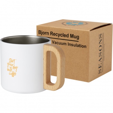 Logo trade business gift photo of: Bjorn 360 ml RCS certified recycled stainless steel mug with copper vacuum insulation