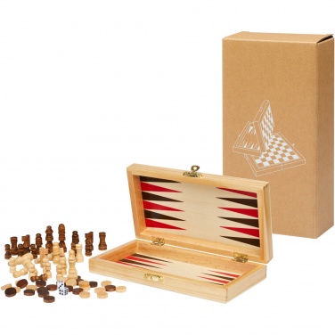 Logo trade promotional giveaway photo of: Mugo 3-in-1 wooden game set