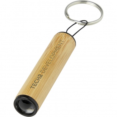 Logotrade promotional item picture of: Cane bamboo key ring with light