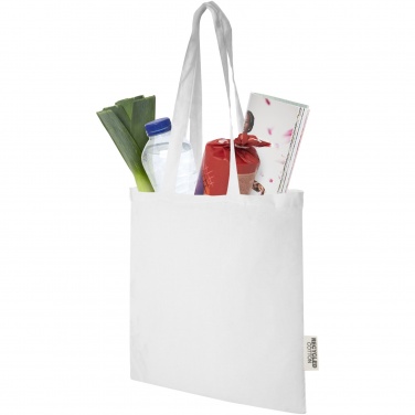 Logotrade promotional item image of: Madras 140 g/m2 GRS recycled cotton tote bag 7L