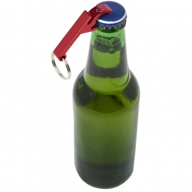 Logotrade promotional merchandise picture of: Tao RCS recycled aluminium bottle and can opener with keychain 