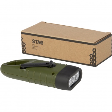 Logotrade business gifts photo of: Helios recycled plastic solar dynamo flashlight with carabiner