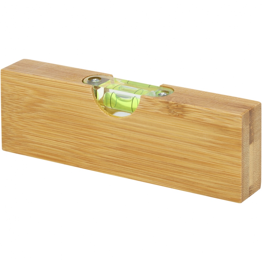 Logo trade promotional giveaways picture of: Flush bamboo spirit level with bottle opener
