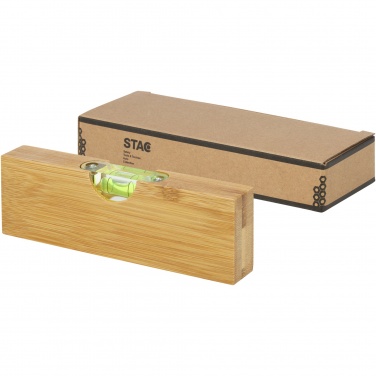 Logo trade corporate gifts image of: Flush bamboo spirit level with bottle opener