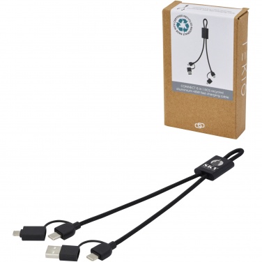 Logo trade promotional giveaway photo of: Connect 6-in-1 RCS recycled aluminium 45W quick charge & data transfer cable
