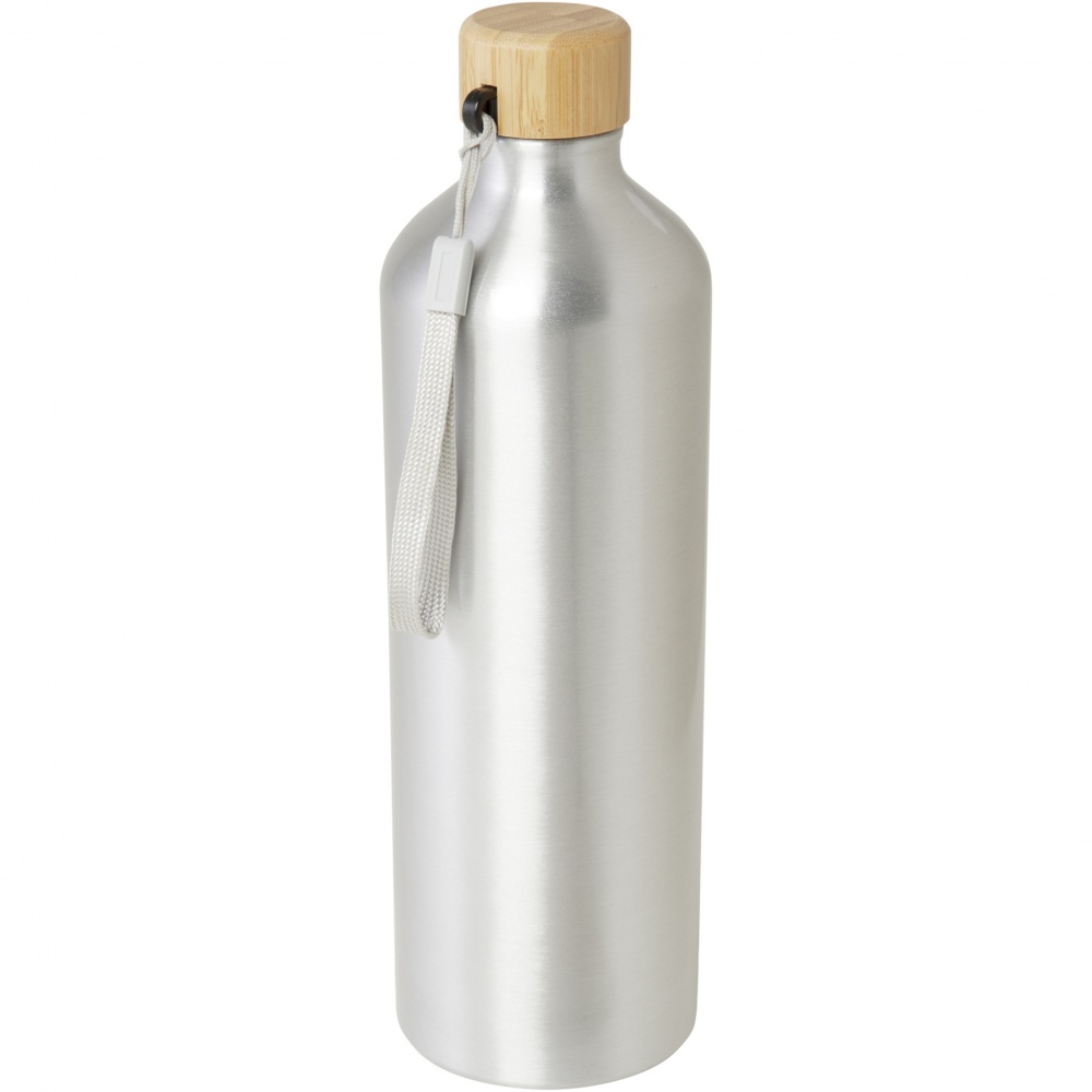 Logo trade promotional giveaways picture of: Malpeza 1000 ml RCS certified recycled aluminium water bottle