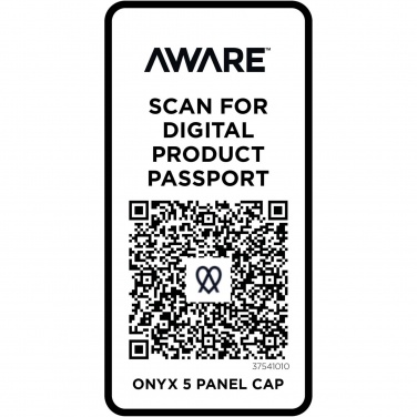 Logo trade corporate gifts image of: Onyx 5 panel Aware™ recycled cap