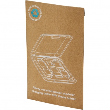 Logotrade promotional giveaways photo of: Savvy recycled plastic modular charging cable with phone holder