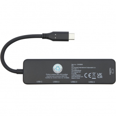 Logotrade business gift image of: Loop RCS recycled plastic multimedia adapter USB 2.0-3.0 with HDMI port
