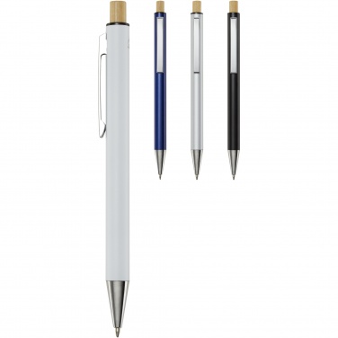 Logo trade advertising product photo of: Cyrus recycled aluminium ballpoint pen (blue ink)