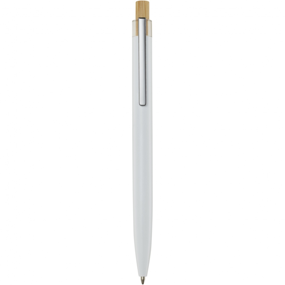 Logo trade promotional merchandise image of: Nooshin recycled aluminium ballpoint pen  (blue ink)