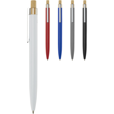 Logo trade business gifts image of: Nooshin recycled aluminium ballpoint pen (black ink)