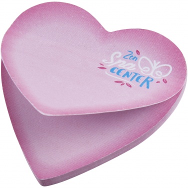 Logo trade promotional products picture of: Sticky-Mate® heart-shaped recycled sticky notes