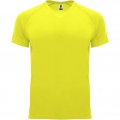 Bahrain short sleeve men's sports t-shirt, Fluor Yellow