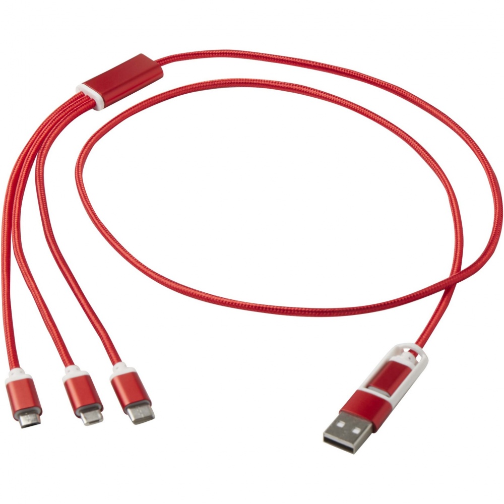 Logotrade advertising products photo of: Versatile 5-1 recycled aluminium charging cable