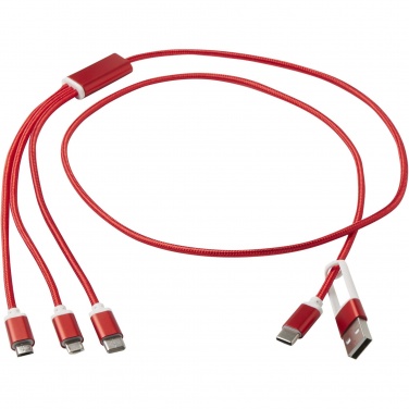 Logotrade advertising products photo of: Versatile 5-1 recycled aluminium charging cable