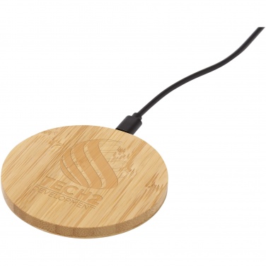 Logo trade advertising product photo of: Essence 15W bamboo wireless charging pad