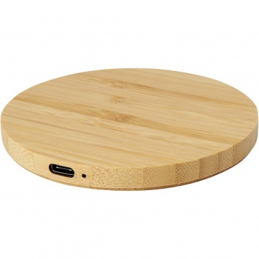 Logotrade promotional merchandise image of: Essence 15W bamboo wireless charging pad