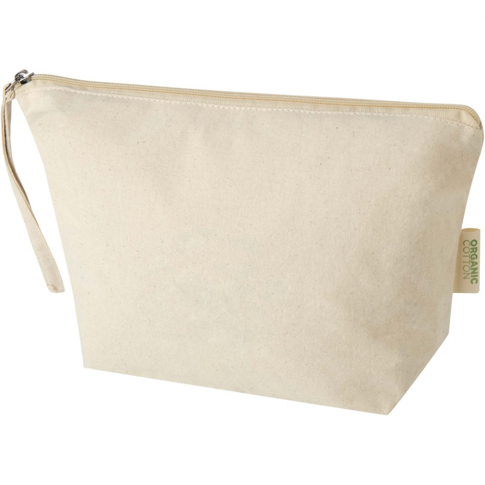 Logo trade promotional gifts image of: Orissa 180 g/m² organic large accessory pouch 3L