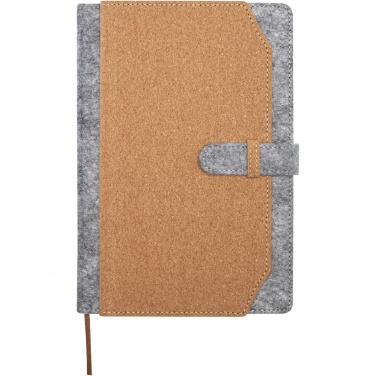 Logotrade corporate gifts photo of: Viviana A5 recycled felt and cork notebook