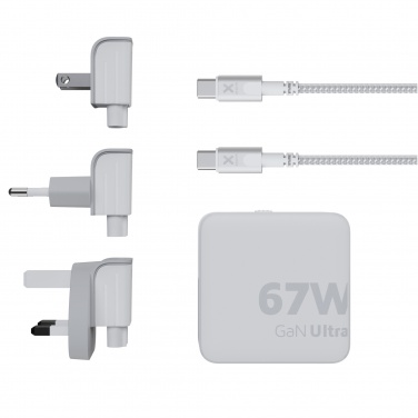Logotrade promotional gift image of: Xtorm XVC2067 GaN Ultra 67W travel charger with 100W USB-C PD cable