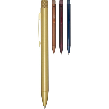 Logo trade promotional giveaways picture of: Beatriz recycled brass ballpoint pen
