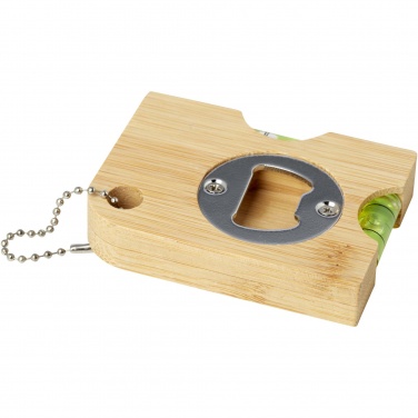 Logo trade promotional giveaways picture of: Levo bamboo bottle opener with level 