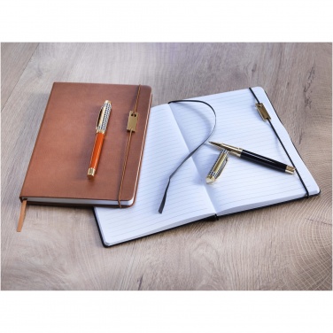 Logo trade promotional items image of: Legato A5 notebook and rollerball pen set 