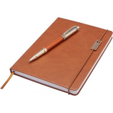 Logotrade promotional items photo of: Legato A5 notebook and rollerball pen set 