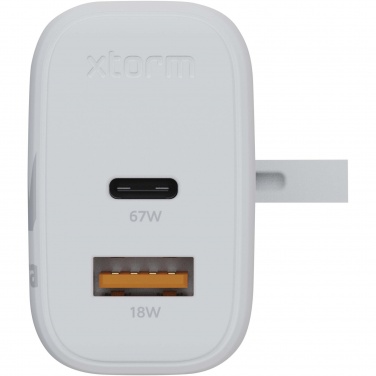 Logotrade promotional items photo of: Xtorm XEC067G GaN² Ultra 67W wall charger - UK plug