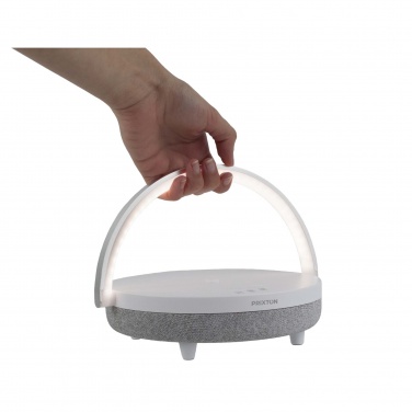 Logotrade corporate gift image of: Prixton 4-in-1 10W Bluetooth® speaker with LED light and wireless charging base