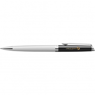 Logo trade promotional gift photo of: Hemisphere colour blocking ballpoint pen with palladium trim