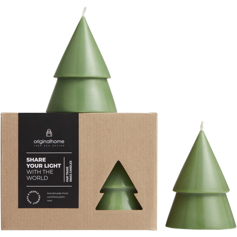 Logo trade promotional gifts picture of: Originalhome Xmas tree candle set of 2 - M