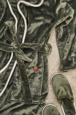 Logotrade promotional product picture of: VINGA Louis luxury plush GRS RPET robe size S-M