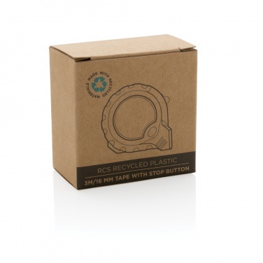 Logo trade advertising product photo of: RCS recycled plastic 3M/16 mm tape with stop button
