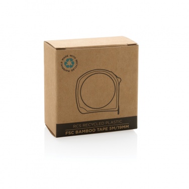 Logotrade promotional merchandise photo of: RCS recycled plastic bamboo tape 5M/19mm