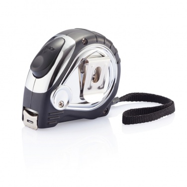 Logo trade corporate gifts image of: Chrome plated auto stop tape measure