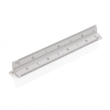 Logo trade promotional merchandise photo of: 15cm. Aluminum triangular ruler