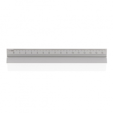 Logo trade promotional gifts image of: 15cm. Aluminum triangular ruler