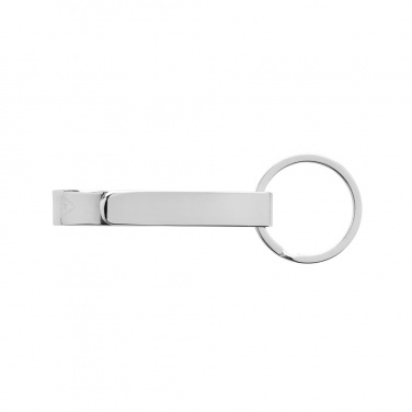Logotrade promotional merchandise picture of: RCS recycled zinc alloy bottle opener keychain