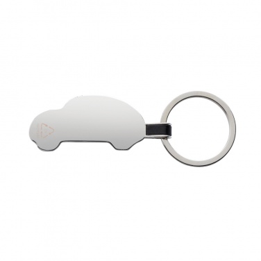 Logotrade promotional gift picture of: RCS recycled zinc alloy car keyring
