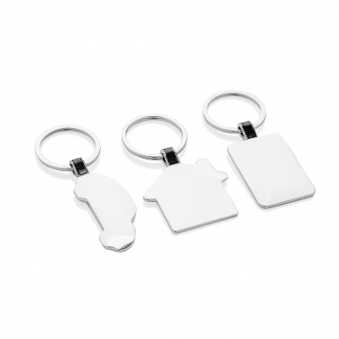 Logotrade promotional product image of: RCS recycled zinc alloy house keyring