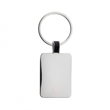 Logotrade advertising product image of: RCS recycled zinc alloy rectangle keyring