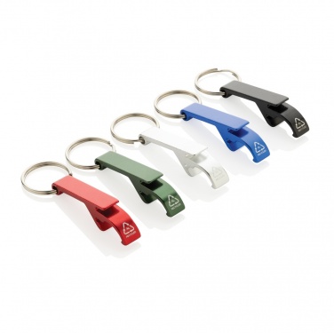 Logo trade promotional items image of: RCS recycled aluminum bottle and can opener