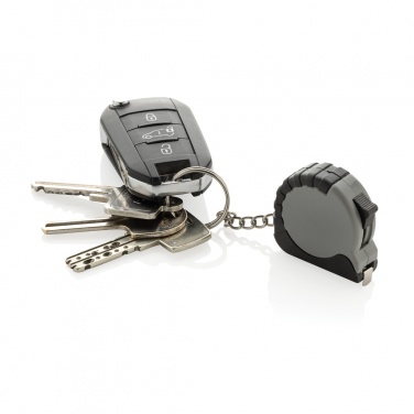 Logotrade advertising products photo of: MeasureMate RCS reycled ABS 1 meter tape keychain