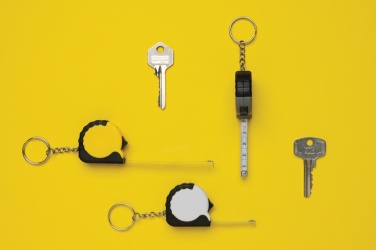 Logotrade business gift image of: MeasureMate RCS reycled ABS 1 meter tape keychain