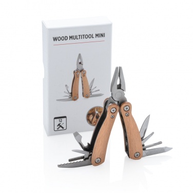 Logo trade promotional giveaways picture of: Wood multitool mini