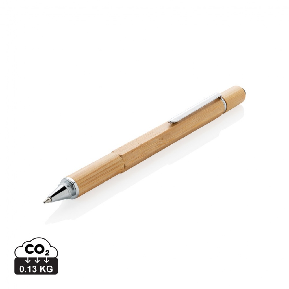 Logo trade promotional gifts picture of: Bamboo 5-in-1 toolpen